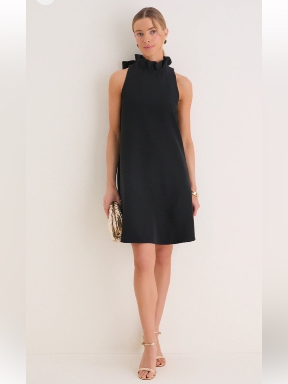 Tuckernuck Pomander Place Blythe Ruffle Swing Black Dress NWOT Size Large - Picture 3 of 8